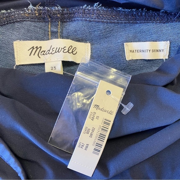 NWT Madewell Maternity Over-the-Belly Skinny Jeans in Hayes Wash size 25 - Picture 5 of 14
